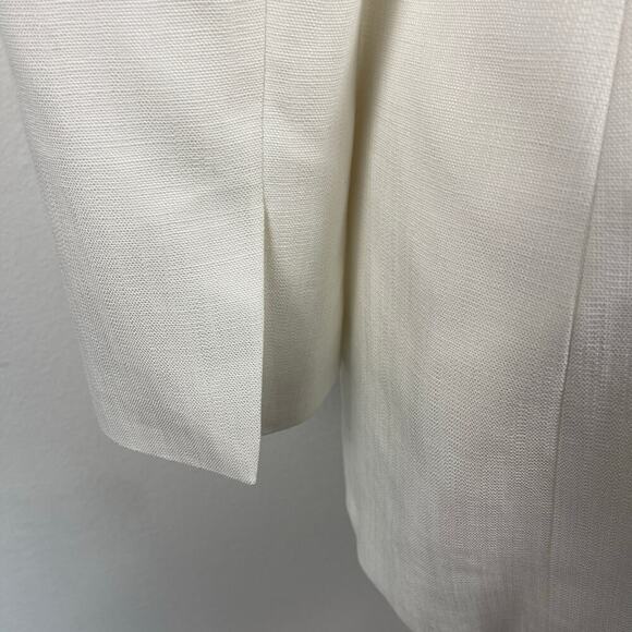 Zara Limited Edition White Blazer Mini Dress Women's Small Lined Twist Bow Rare - Picture 12 of 15